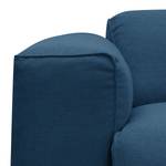 Ecksofa HUDSON 3-Sitzer mit Longchair Webstoff Anda II: Blau - Breite: 328 cm - Longchair davorstehend rechts