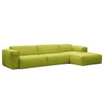 Ecksofa HUDSON 3-Sitzer mit Longchair Webstoff Anda II: Grün - Breite: 328 cm - Longchair davorstehend rechts