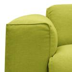 Hoekbank HUDSON 3-zits met chaise longue Geweven stof Anda II: Groen - Breedte: 328 cm - Longchair vooraanzicht rechts