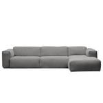 Divano angolare a 3 posti HUDSON Tessuto Milan: grigio chiaro - Larghezza: 317 cm - Longchair preimpostata a destra