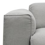 Ecksofa HUDSON 3-Sitzer mit Longchair Webstoff Anda II: Silber - Breite: 317 cm - Longchair davorstehend rechts