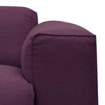 Ecksofa HUDSON 3-Sitzer mit Longchair Webstoff Anda II: Violett - Breite: 328 cm - Longchair davorstehend links