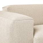 Ecksofa HUDSON mit Rundecke Webstoff Saia: Beige - Ecke davorstehend rechts