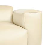 Ecksofa HUDSON mit Rundecke Echtleder Neka: Creme - Ecke davorstehend rechts