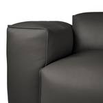 Ecksofa HUDSON 3-Sitzer mit Longchair Echtleder Neka: Grau - Breite: 251 cm - Longchair davorstehend links