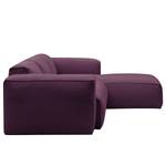 Ecksofa HUDSON 3-Sitzer mit Longchair Webstoff Anda II: Violett - Breite: 251 cm - Longchair davorstehend rechts