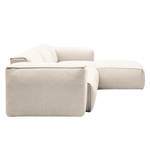 Ecksofa HUDSON 3-Sitzer mit Longchair Webstoff Saia: Beige - Breite: 284 cm - Longchair davorstehend rechts