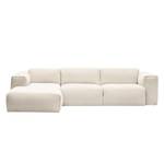 Divano angolare a 3 posti HUDSON Tessuto Saia: beige - Larghezza: 284 cm - Longchair preimpostata a sinistra