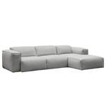 Ecksofa HUDSON 3-Sitzer mit Longchair Webstoff Saia: Hellgrau - Breite: 284 cm - Longchair davorstehend rechts