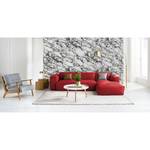 Ecksofa HUDSON 3-Sitzer mit Longchair Echtleder Neka: Rot - Breite: 284 cm - Longchair davorstehend rechts