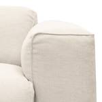 Hoekbank HUDSON 3-zits + recamiere Geweven stof Saia: Beige - Longchair vooraanzicht links