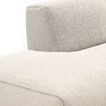 Hoekbank HUDSON 3-zits + recamiere Geweven stof Saia: Beige - Longchair vooraanzicht links