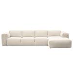 Ecksofa Hudson V Webstoff Webstoff Saia: Beige - Longchair davorstehend rechts