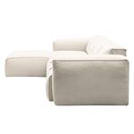 Ecksofa Hudson V Webstoff Webstoff Saia: Beige - Longchair davorstehend links