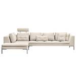 Ecksofa Madison I Webstoff Webstoff Saia: Beige - Breite: 319 cm - Ottomane davorstehend links