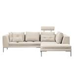 Ecksofa Madison I Webstoff Webstoff Saia: Beige - Breite: 255 cm - Ottomane davorstehend rechts