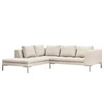 Ecksofa Madison I Webstoff Webstoff Saia: Beige - Breite: 255 cm - Ottomane davorstehend links