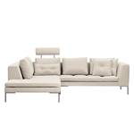 Ecksofa Madison I Webstoff Webstoff Saia: Beige - Breite: 255 cm - Ottomane davorstehend links