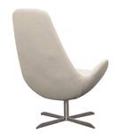 Fauteuil Houston I geweven stof Geweven stof Saia: Beige - Roestvrij staal