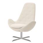 Fauteuil Houston III geweven stof Geweven stof Saia: Beige - Roestvrij staal