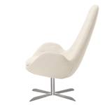 Fauteuil Houston III geweven stof Geweven stof Saia: Beige - Roestvrij staal