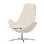 Fauteuil Houston III Tissu Tissu Saia: Beige - Chrome