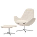 Fauteuil Houston IV geweven stof Geweven stof Saia: Beige - Chrome