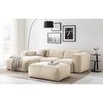 Repose-pieds capitonné HUDSON Tissu Saia: Beige