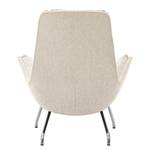 Sessel Garbo VI Webstoff - Webstoff Saia: Beige - Chrom glänzend