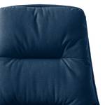 Sessel GARBO mit Holzfüßen Webstoff - Webstoff Anda II: Blau - Schwarz