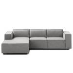 Ecksofa KINX mit Longchair Webstoff - Webstoff Milan: Hellgrau - Breite: 260 cm - Longchair davorstehend links - Keine Funktion