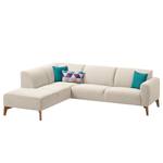 Ecksofa Bora II Webstoff Webstoff Saia: Beige - Ottomane davorstehend links