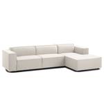 Ecksofa KINX mit Longchair Webstoff - Webstoff Milan: Altweiß - Breite: 294 cm - Longchair davorstehend rechts - Keine Funktion