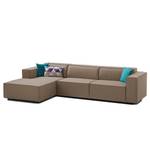 Ecksofa KINX mit Longchair Webstoff - Webstoff Osta: Cappuccino - Breite: 294 cm - Longchair davorstehend links - Keine Funktion