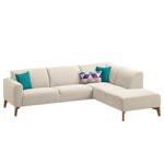 Ecksofa Bora II Webstoff Webstoff Saia: Beige - Ottomane davorstehend rechts