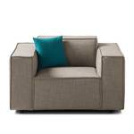 Fauteuil KINX Tissu Milan : Gris-Marron