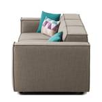 3-Sitzer Sofa KINX Webstoff Milan: Grau-Braun