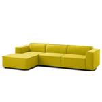 Ecksofa KINX mit Longchair Webstoff - Webstoff Milan: Gelb - Breite: 294 cm - Longchair davorstehend links - Keine Funktion