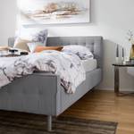 Gestoffeerd bed Chelsea Stof Valona: Zilverkleurig - 180 x 200cm