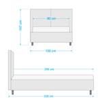 Polsterbett Versa I Stoff Valona: Senfgelb - 90 x 200cm - 1 Bettkasten - Hellbraun