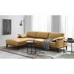 Ecksofa Horley Echtleder Beige - Longchair davorstehend links