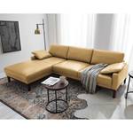 Ecksofa Horley Echtleder Beige - Longchair davorstehend links