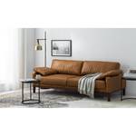 3-Sitzer Sofa HORLEY Echtleder Cerys: Braun