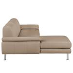 Ecksofa Termon - Bodenfrei Echtleder Roda: Cappuccino - Longchair davorstehend links