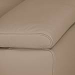 Canapé d'angle Termon - avec pieds Cuir véritable - Cuir Roda: Cappuccino - Méridienne courte à droite (vue de face)