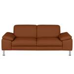 2-Sitzer Sofa Termon - Bodenfrei Mittelbraun - Echtleder Roda: Braun