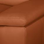 Ecksofa Termon - Bodennah Echtleder Maer: Cognac - Longchair davorstehend links