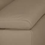 Ecksofa Termon - Bodenfrei Echtleder Maer: Taupe - Longchair davorstehend links