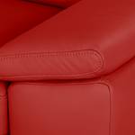 Canapé 2 places Termon - avec pieds Cuir véritable - Cuir Maer: Rouge