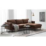 Ecksofa FORT DODGE Aspect cuir vieilli - Microfaser Yaka: Braun - Longchair davorstehend rechts - Ohne Schlaffunktion